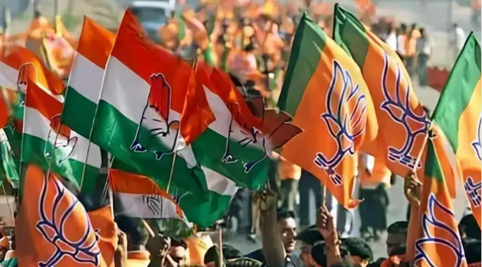 bjp congress flag